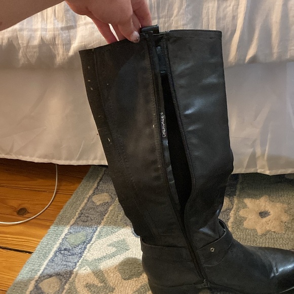 Black faux, leather zip boots - Picture 4 of 6